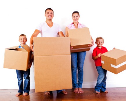 Office relocation planning in Ham with moving boxes and furniture