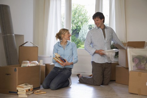 Loading household items into a van in Ham