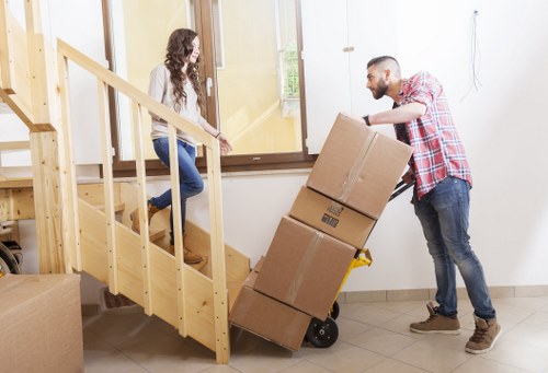 Removal specialists managing fragile items in Ham